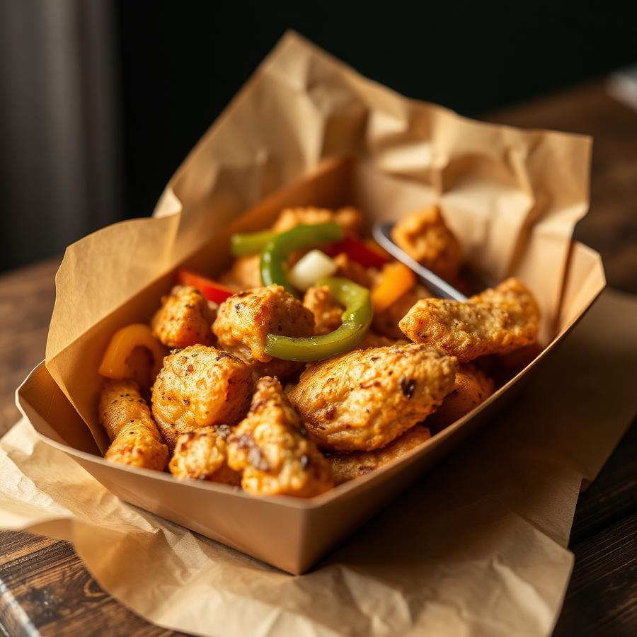 Our signature salt and pepper chicken bowl